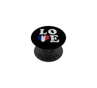 Amor Francia Bandera Corazón Vintage Diseño Envejecido Francés PopSockets PopGrip Adhesivo