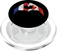 Amor Francia Canadá Bandera Combinado Vintage PopSockets PopGrip para MagSafe
