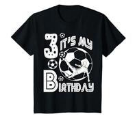 Amor Fútbol Gran Fútbol Edad 3 Es Mi Cumpleaños Edad Tres Camiseta