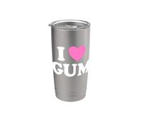 Amor Gum Divertido Lindo Rosa Burbuja Masticar Amor Candy Chew Fan Vaso térmico de acero inoxidable de doble pared