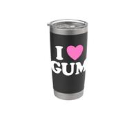 Amor Gum Divertido Lindo Rosa Burbuja Masticar Amor Candy Chew Fan Vaso térmico de acero inoxidable de doble pared