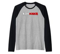 Amor Horror Halloween Spooky Movie Fan Entusiasta Camiseta Manga Raglan