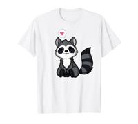 Amor Kawaii Lindo Mapache Camiseta