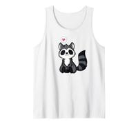 Amor Kawaii Lindo Mapache Camiseta sin Mangas