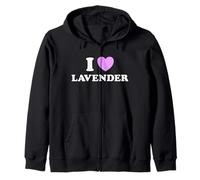 Amor Lavanda Divertido Flor Hierba Planta Rosa púrpura Color Abanico Sudadera con Capucha
