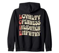 Amor Lealtad Apertura Validación Empatía Back Print Sudadera con Capucha