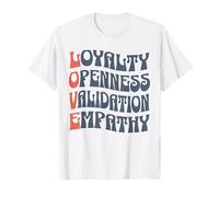 Amor Lealtad Apertura Validación Empatía Groovy Vintage 70s Camiseta