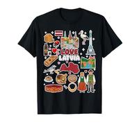 Amor Letonia Viajes Cultura Arte Popular Souvenir Camiseta