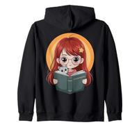 Amor Libros y Gatos para los Amantes de los Libros Sudadera con Capucha