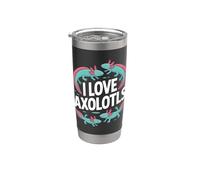 Amor lindo anfibio I Love Axolotls Vaso térmico de acero inoxidable de doble pared