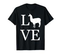 Amor Llama Alpaca Silueta Llamas Amante Dueño Mascota Camiseta