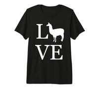 Amor Llama Alpaca Silueta Llamas Amante Dueño Mascota Camiseta Premium