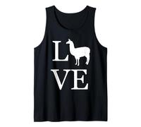 Amor Llama Alpaca Silueta Llamas Amante Dueño Mascota Camiseta sin Mangas