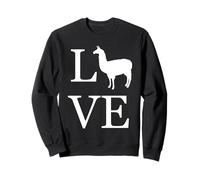 Amor Llama Alpaca Silueta Llamas Amante Dueño Mascota Sudadera