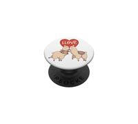 Amor Llamas Juego de Palabras Lindo Alpaca Pareja Romántico Corazón PopSockets PopGrip Adhesivo