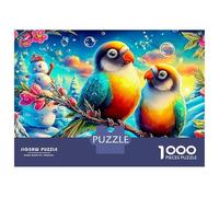Amor Loro Puzzle De Cartón Grueso 1000 Piezas Loro Colorido Vivo Puzzle Regalo Mujeres Relajación Interior Cartón Resistente #DesafíoPuzzle 70x50cm/1000pcs
