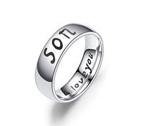 Amor Mamá Hijo Hija Anillo Aleación Madre Hija Joyas Anillo Grabado 'Ti Amo' Regalo Padres Nuevo Liberado Fashion Professionals