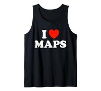 Amor Mapas Divertido Atlas Libro Geográfico Globo Navegar Fan Camiseta sin Mangas