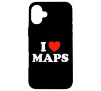Amor Mapas Divertido Atlas Libro Geográfico Globo Navegar Fan Carcasa para iPhone 16 Plus