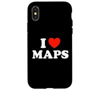 Amor Mapas Divertido Atlas Libro Geográfico Globo Navegar Fan Carcasa para iPhone X/XS