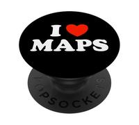 Amor Mapas Divertido Atlas Libro Geográfico Globo Navegar Fan PopSockets PopGrip Adhesivo