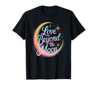 Amor más allá de la Luna con Magia y arcoíris Camiseta