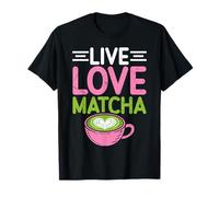 Amor Matcha Amante del té Verde Hielos Matcha Latte Camiseta
