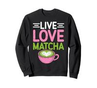 Amor Matcha Amante del té Verde Hielos Matcha Latte Sudadera