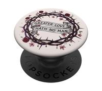 Amor Mayor No Tiene Hombre Escritura Cristiana Fe Amor PopSockets PopGrip Adhesivo