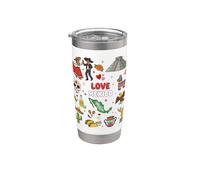 Amor México, Cultura Mexicana, Tradiciones & Recuerdo de Viaje Vaso térmico de acero inoxidable de doble pared