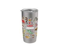 Amor México, Cultura Mexicana, Tradiciones & Recuerdo de Viaje Vaso térmico de acero inoxidable de doble pared