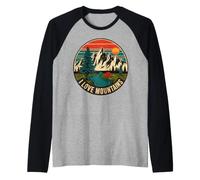 Amor Montañas Vintage Camping Nature Gráfico Camiseta Manga Raglan