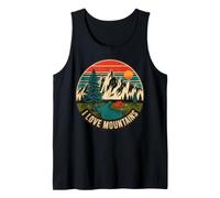 Amor Montañas Vintage Camping Nature Gráfico Camiseta sin Mangas
