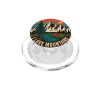 Amor Montañas Vintage Camping Nature Gráfico PopSockets PopGrip para MagSafe