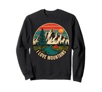 Amor Montañas Vintage Camping Nature Gráfico Sudadera