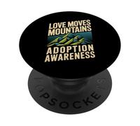 Amor Moves Montañas Adopción Conciencia Vintage Montaña PopSockets PopGrip Adhesivo
