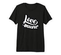 Amor Música Guión Elegante Camiseta Premium