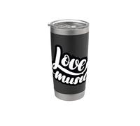 Amor Música Guión Elegante Vaso térmico de acero inoxidable de doble pared