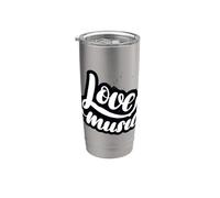 Amor Música Guión Elegante Vaso térmico de acero inoxidable de doble pared
