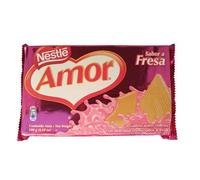 Amor- Nestl-e - Galletas Wafer Rellenas con Deliciosa Crema Sabor a Fresa- Ideal para Cualquiier Momento del Día - 3 Unidades de 100 Gramos - 300 Gramos Total -