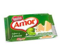 Amor- Nestl-e - Galletas Wafer Rellenas con Deliciosa Crema Sabor a Limón - Ideal para Cualquiier Momento del Día - 3 Unidades de 100 Gramos - 300 Gramos Total -