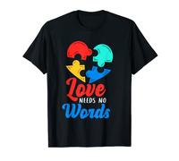 Amor No Necesita Palabras | Puzzle Corazón | Conciencia Autismo Camiseta