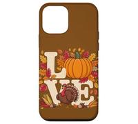Amor Otoñal: Pavo & Calabaza para Acción de Gracias Carcasa para iPhone 12 Mini