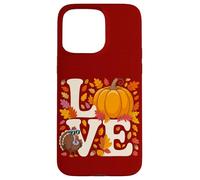 Amor Otoñal: Pavo & Calabaza para Acción de Gracias Carcasa para iPhone 15 Pro MAX