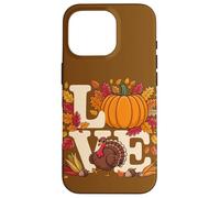 Amor Otoñal: Pavo & Calabaza para Acción de Gracias Carcasa para iPhone 16 Pro