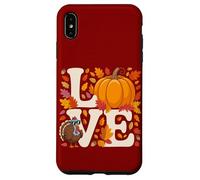 Amor Otoñal: Pavo & Calabaza para Acción de Gracias Carcasa para iPhone XS MAX