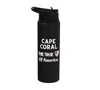 Amor patriótico, Cape Coral, EE. UU., El verdadero corazón de Estados Unidos Stainless Steel Insulated Water Bottle