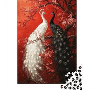 Amor Pavo Blanco 1000 Piezas Stock De Cartas Premium Rompecabezas Premium Fans De Adolescentes 12-18 Años Difícil Desafío Decoración De Paredes 70x50cm/1000pcs