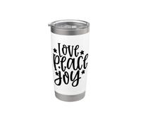 Amor Paz Alegría Navidad Navidad Vacaciones Vaso térmico de acero inoxidable de doble pared