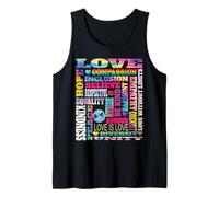 Amor Paz Igualdad Frases Sanación Bondad Camiseta sin Mangas